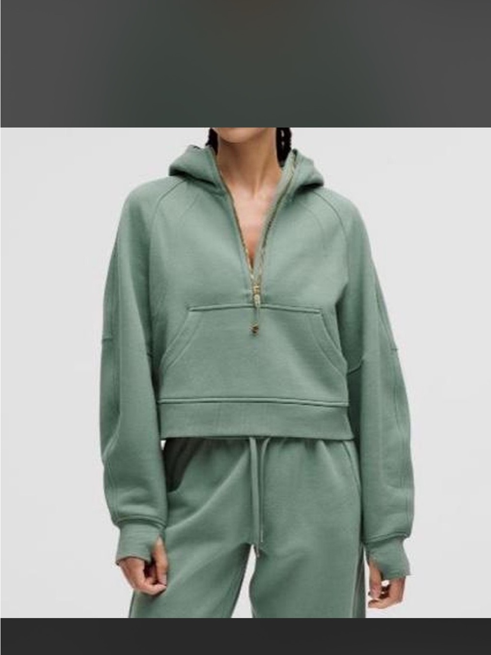 Lululemon Cropped Scuba Green